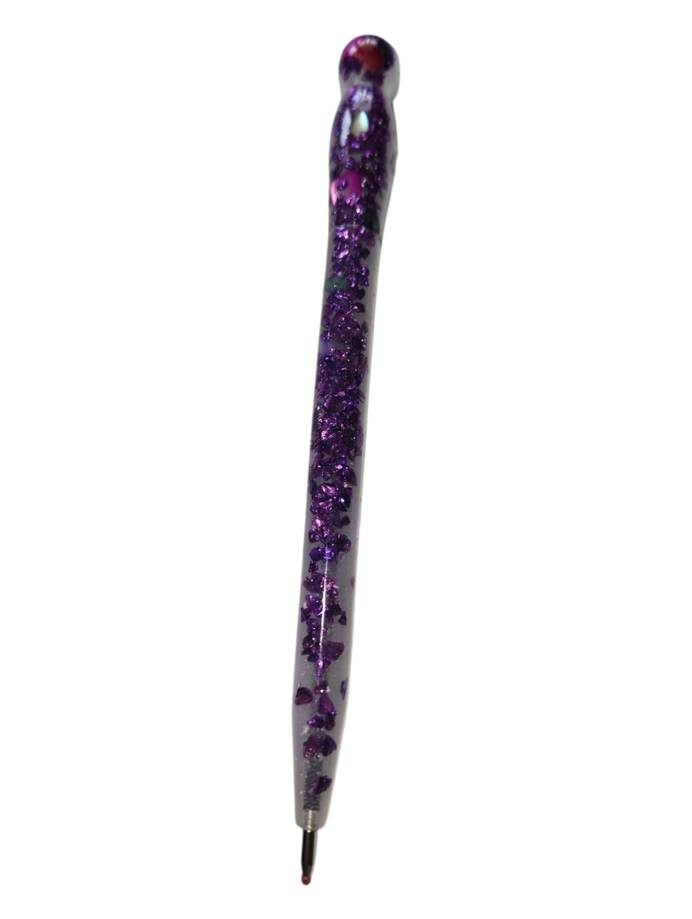 Purple Resin Glitter Pen • Handmade Writing Pen • Teacher Gift • Office Supplies